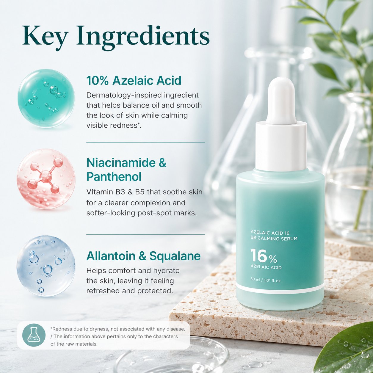 🔥 Buy 1 Get 1 Free✨16% Azelaic Acid Calming Serum with Niacinamide and Vitamin B5