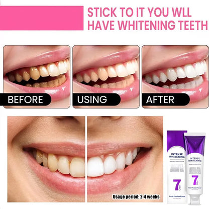 New 7-Pro Intensive Toothpaste features upgraded purple probiotic formula for deep enamel repair and long-lasting freshness